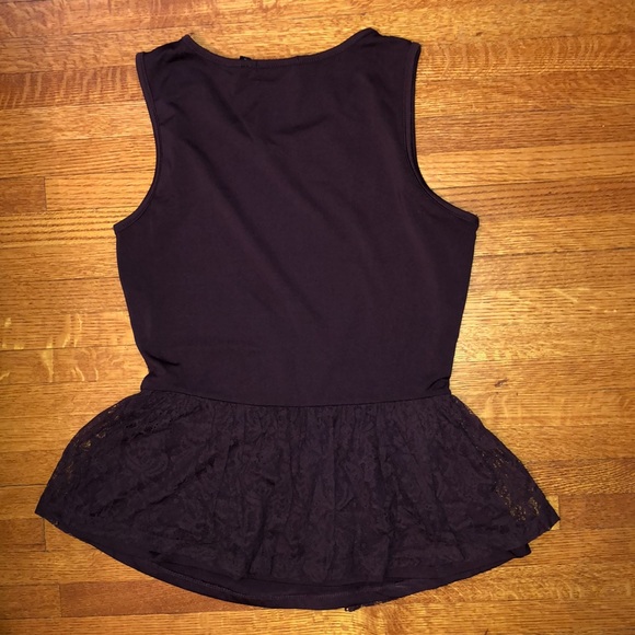 Dex peplum lace top- plum colour - Picture 3 of 3